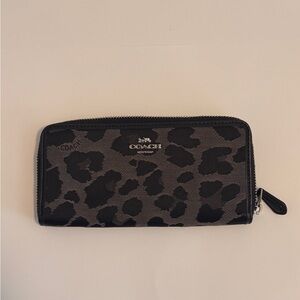Coach Leopard Print Accordian Wallet